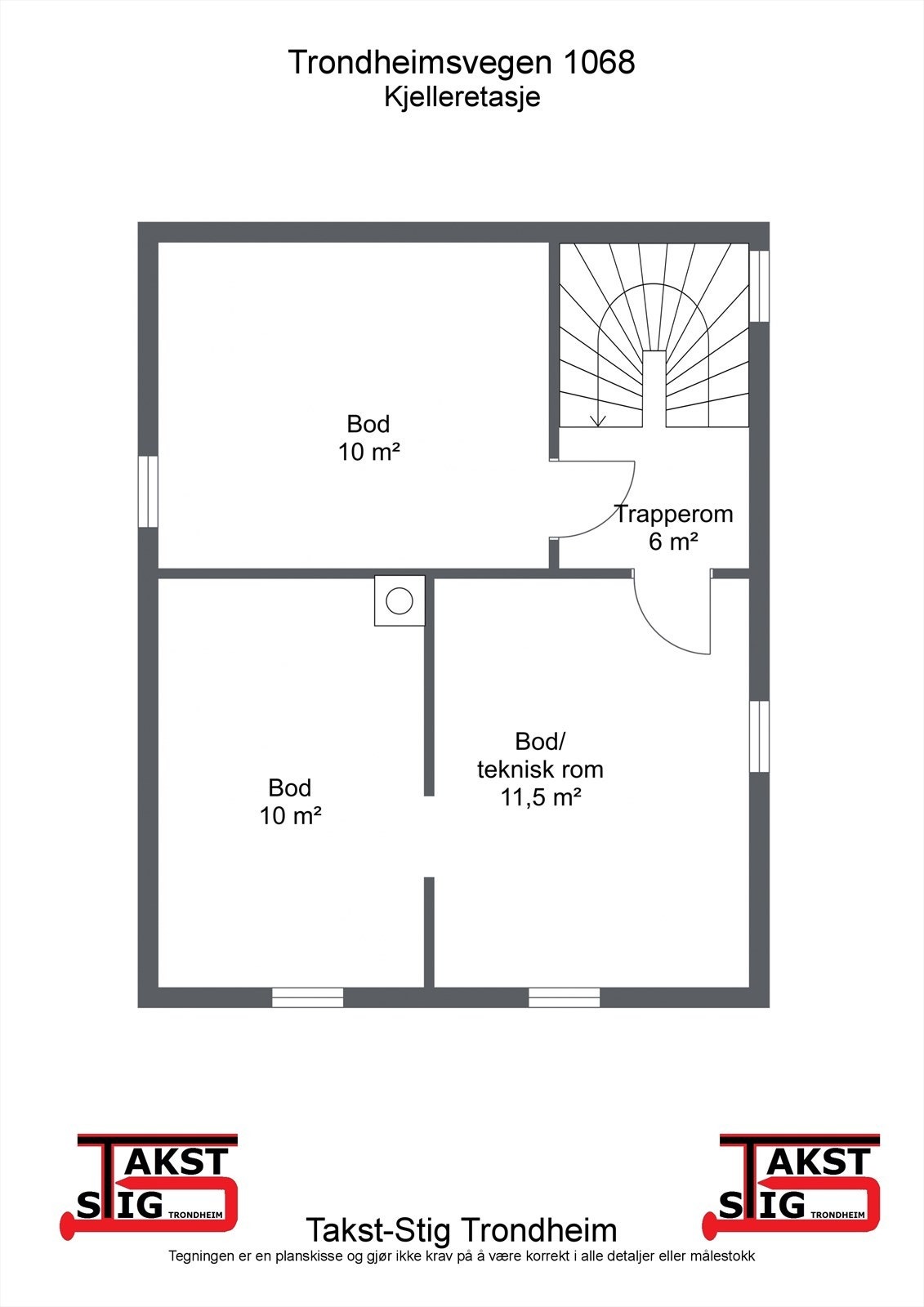 Planskisse kjeller Galleribilde