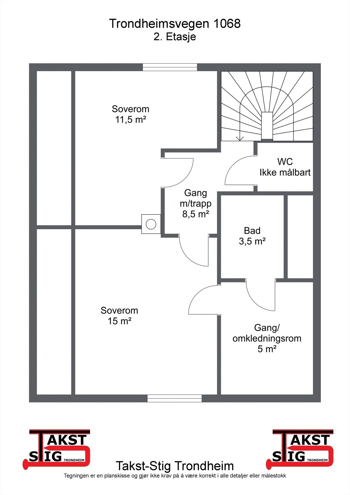 Planskisse andre etasje Galleribilde
