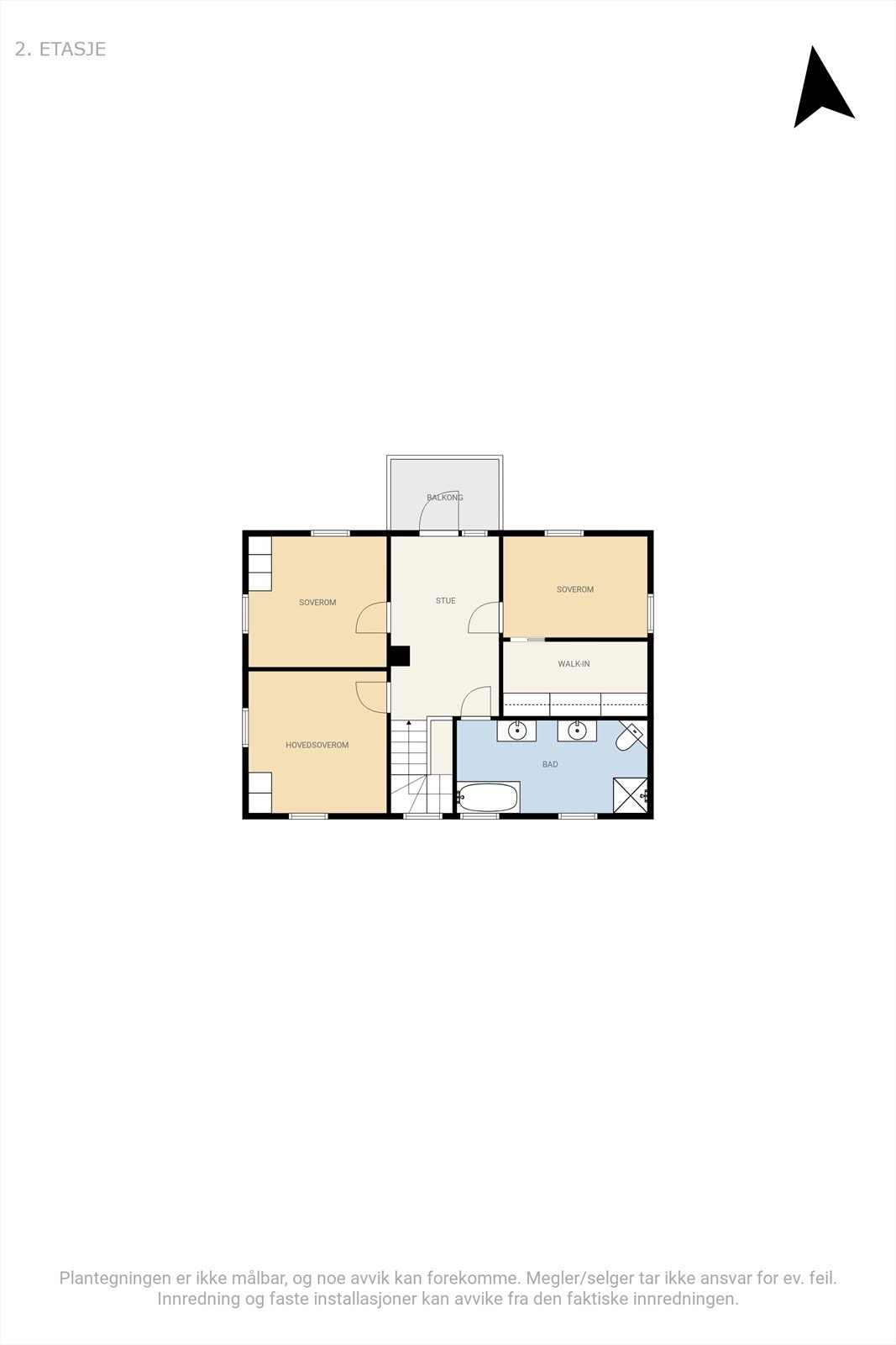 Plantegning 2. etasje Galleribilde