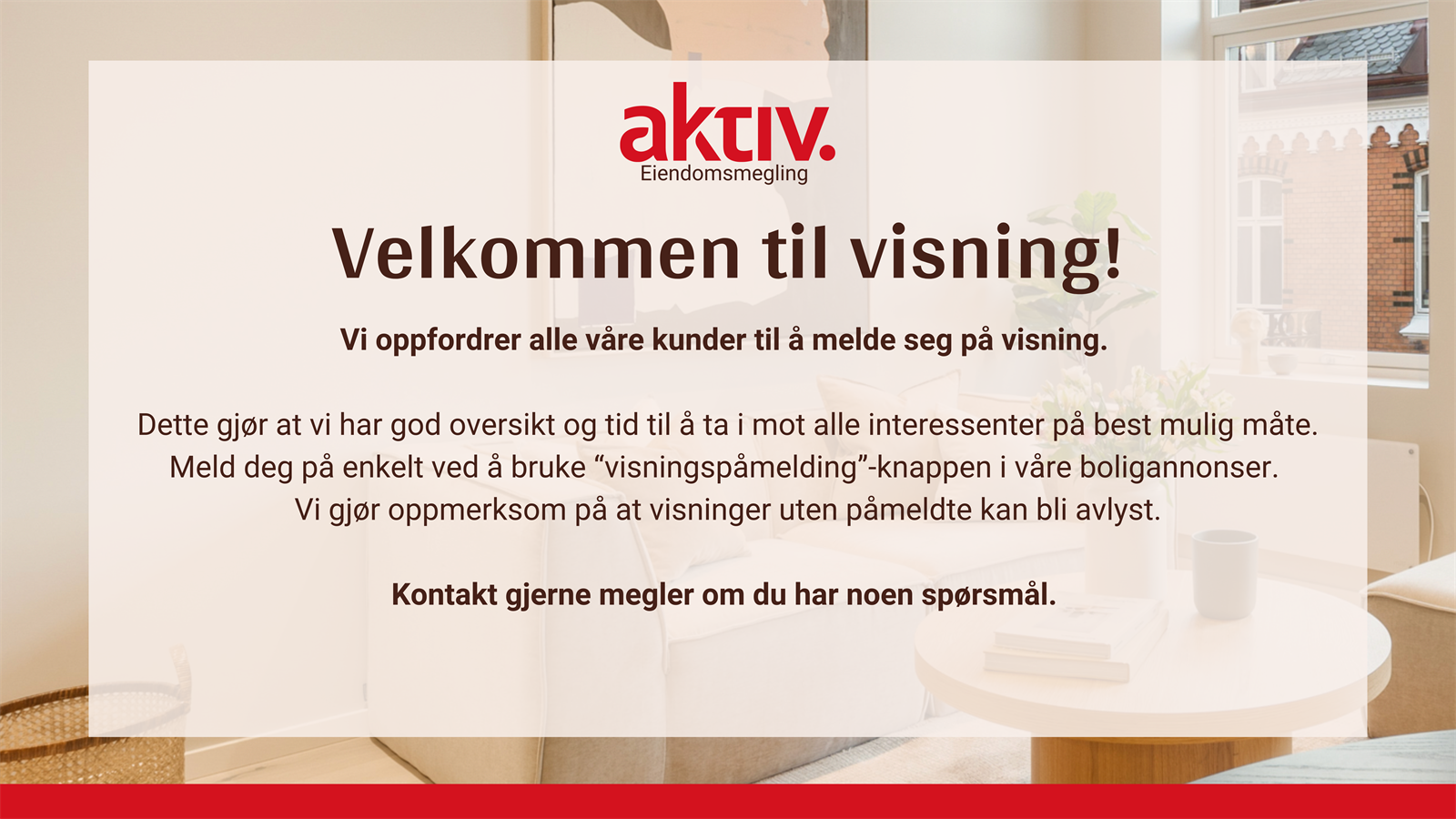 Velkommen til visning - Husk å melde deg på! Galleribilde