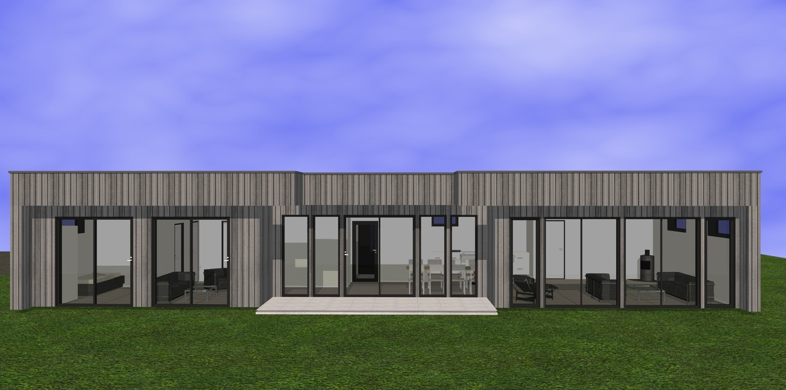 Fasade fremside av foreslått bolig Galleribilde