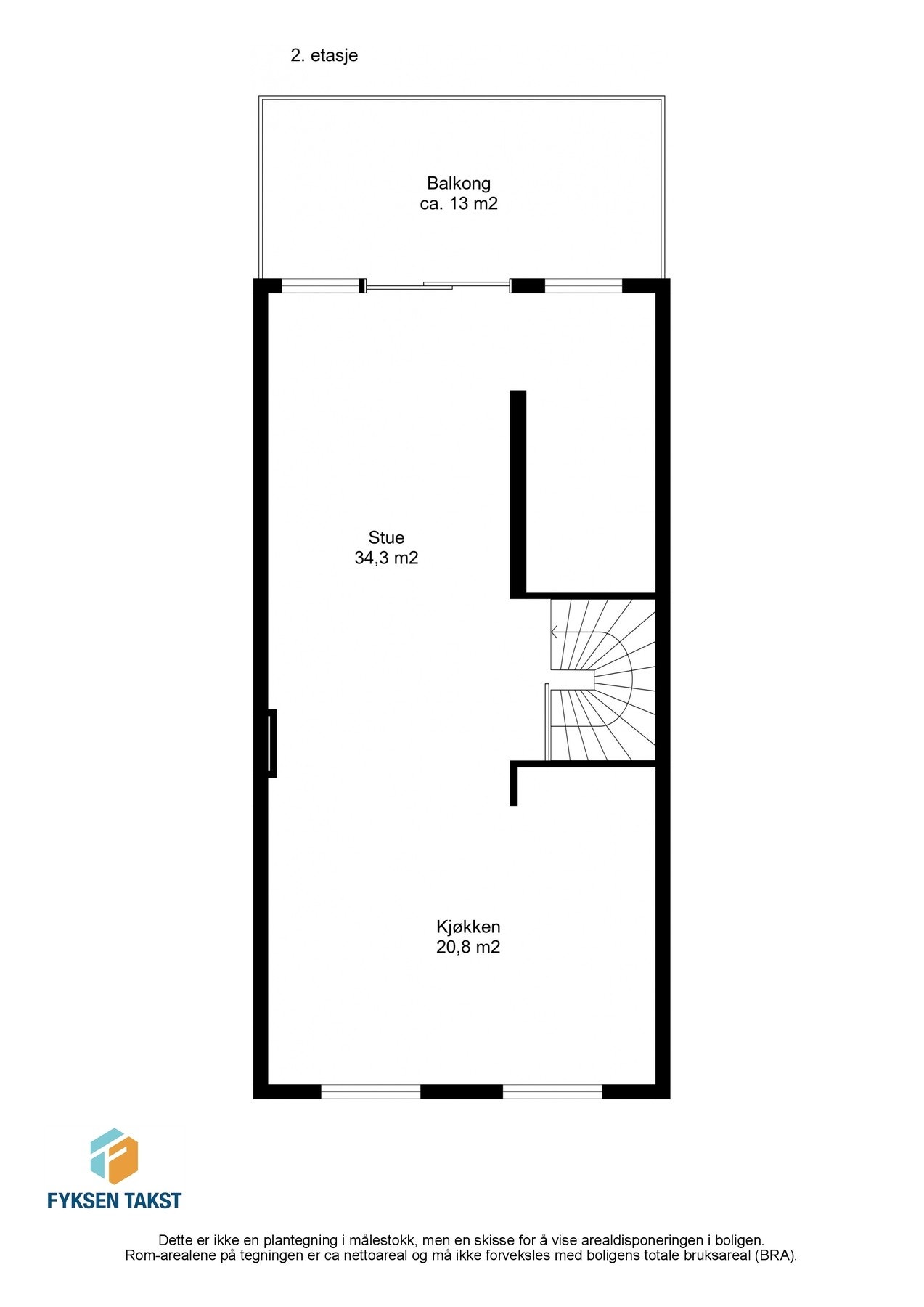 Planskisse 2. etasje. Galleribilde