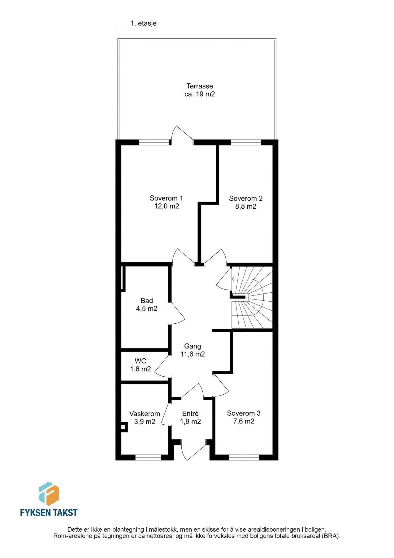 Planskisse 1. etasje. Galleribilde