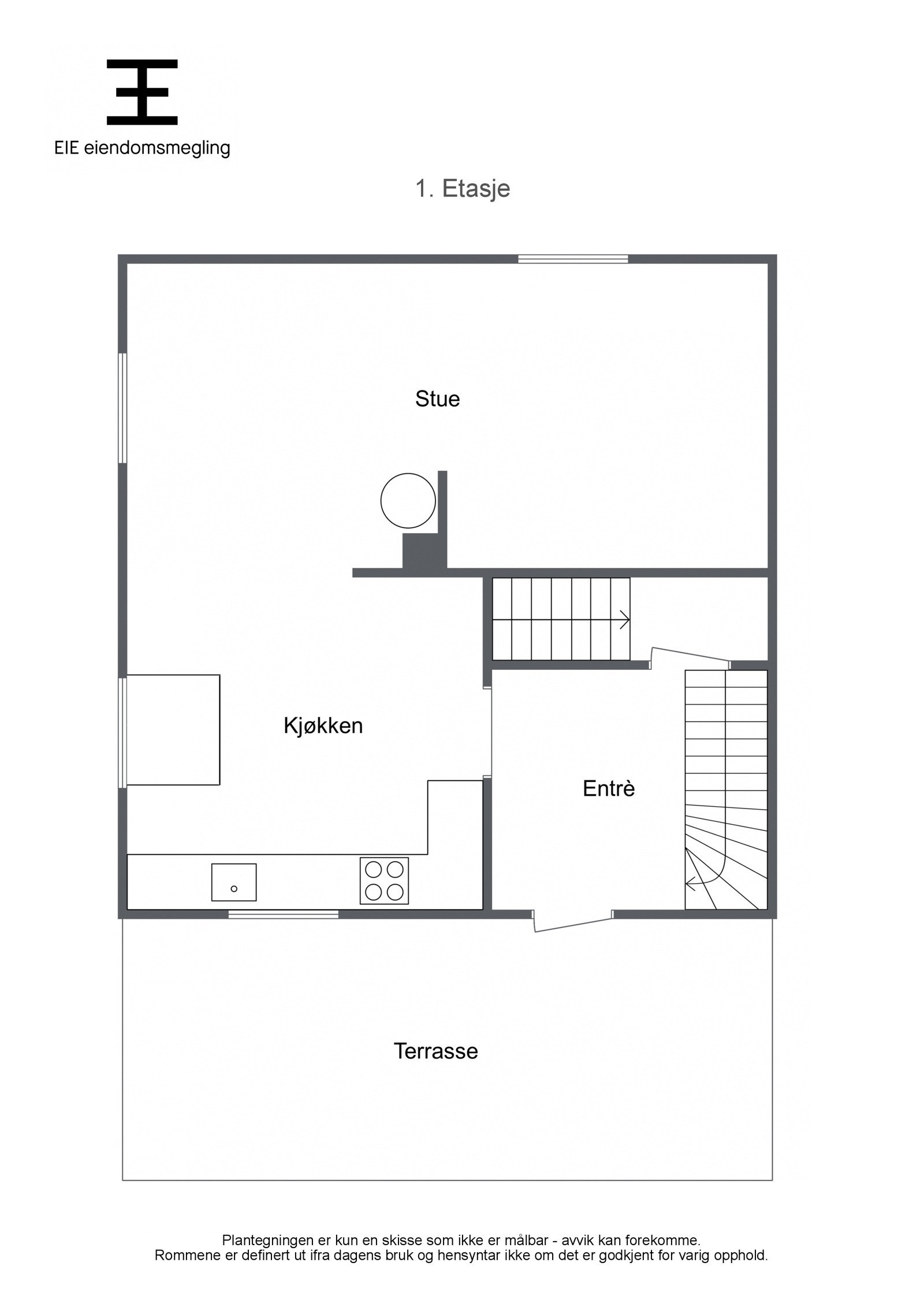 Plantegning 1.etasje Galleribilde