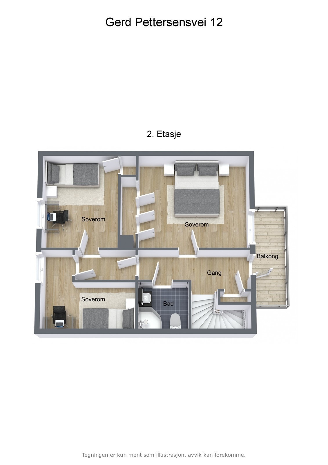 Plantegning 2. etasje Galleribilde