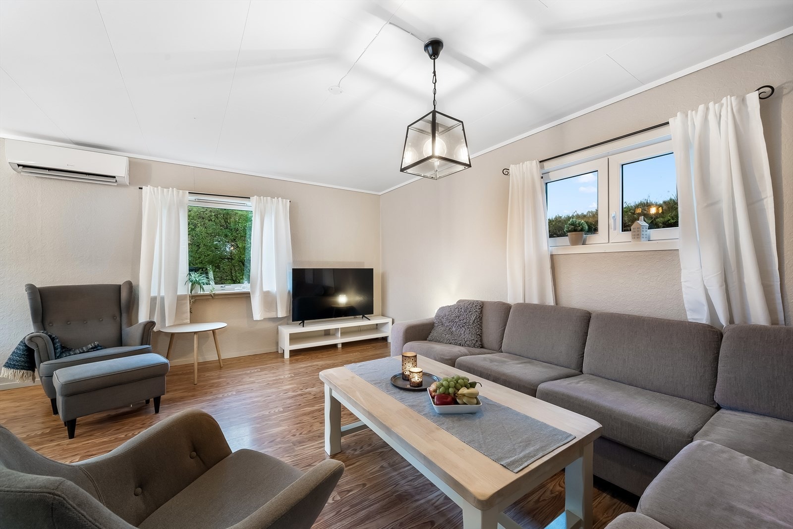 Her er det installert varmepumpe. Galleribilde