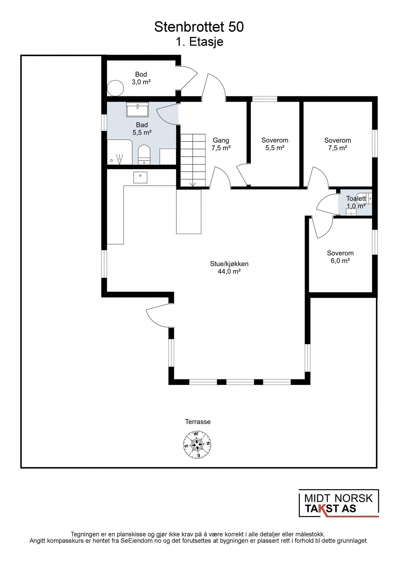 Planskisse. 1.etasje. Galleribilde