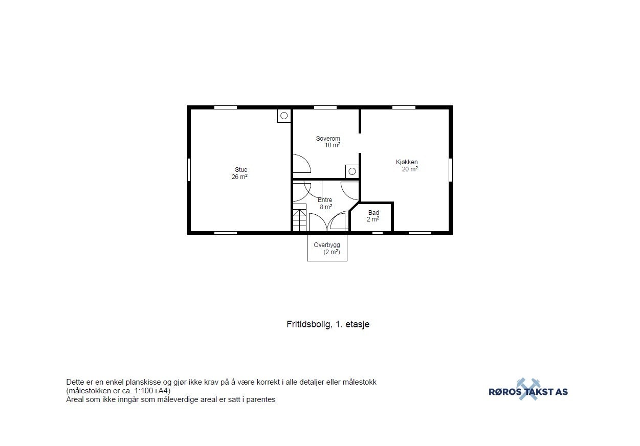 Planskisse - Fritidsbolig, 1. etasje Galleribilde
