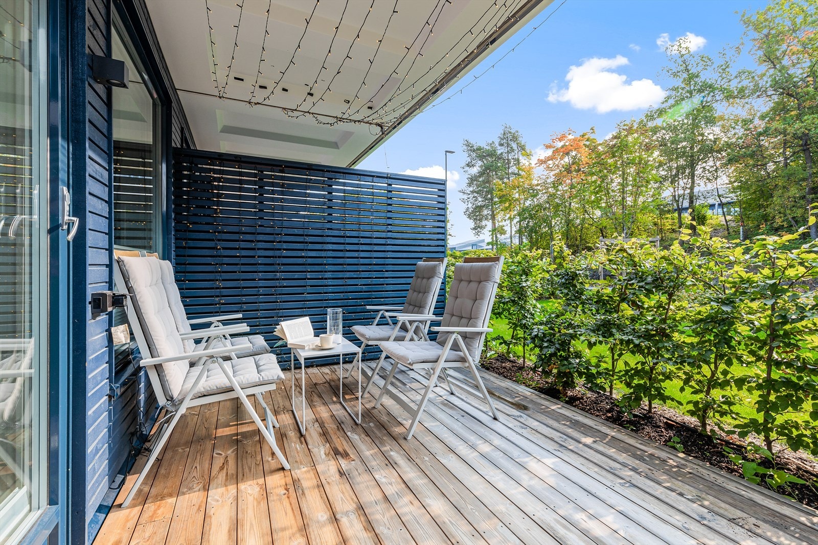 Stor terrasse med gode solforhold Galleribilde