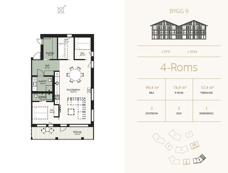 Leiligheten presentert i denne annonsen er 9204.
Se www.kikutalpinlodge.no for alle ledige alternativer. Galleribilde