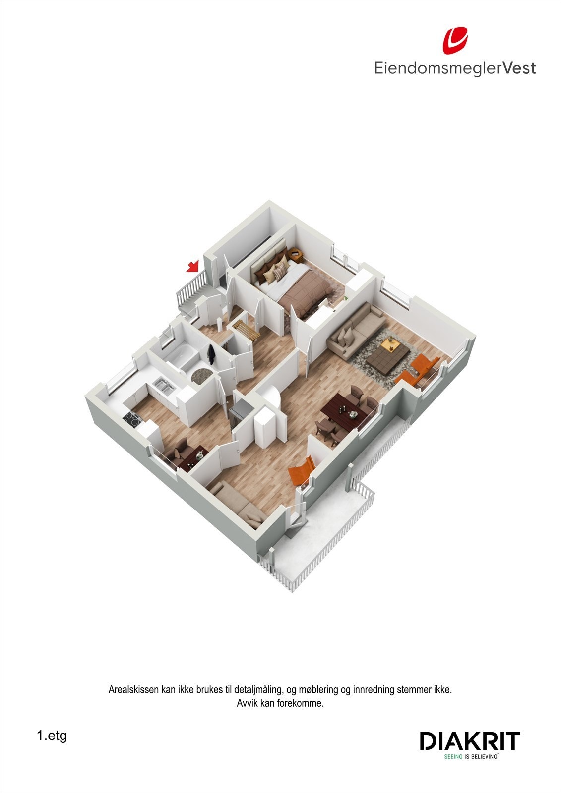Plantegning 1. etg. Galleribilde