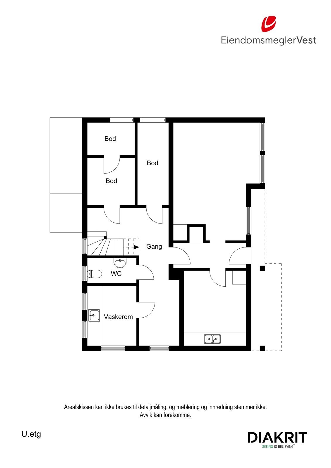 Plantegning u-etg. Galleribilde