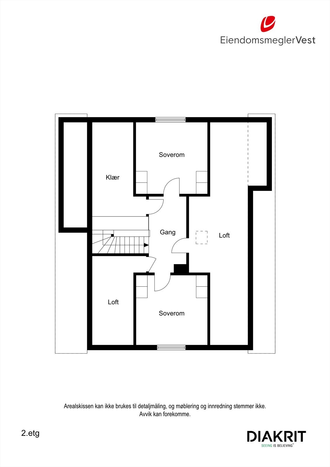 Plantegning loft Galleribilde