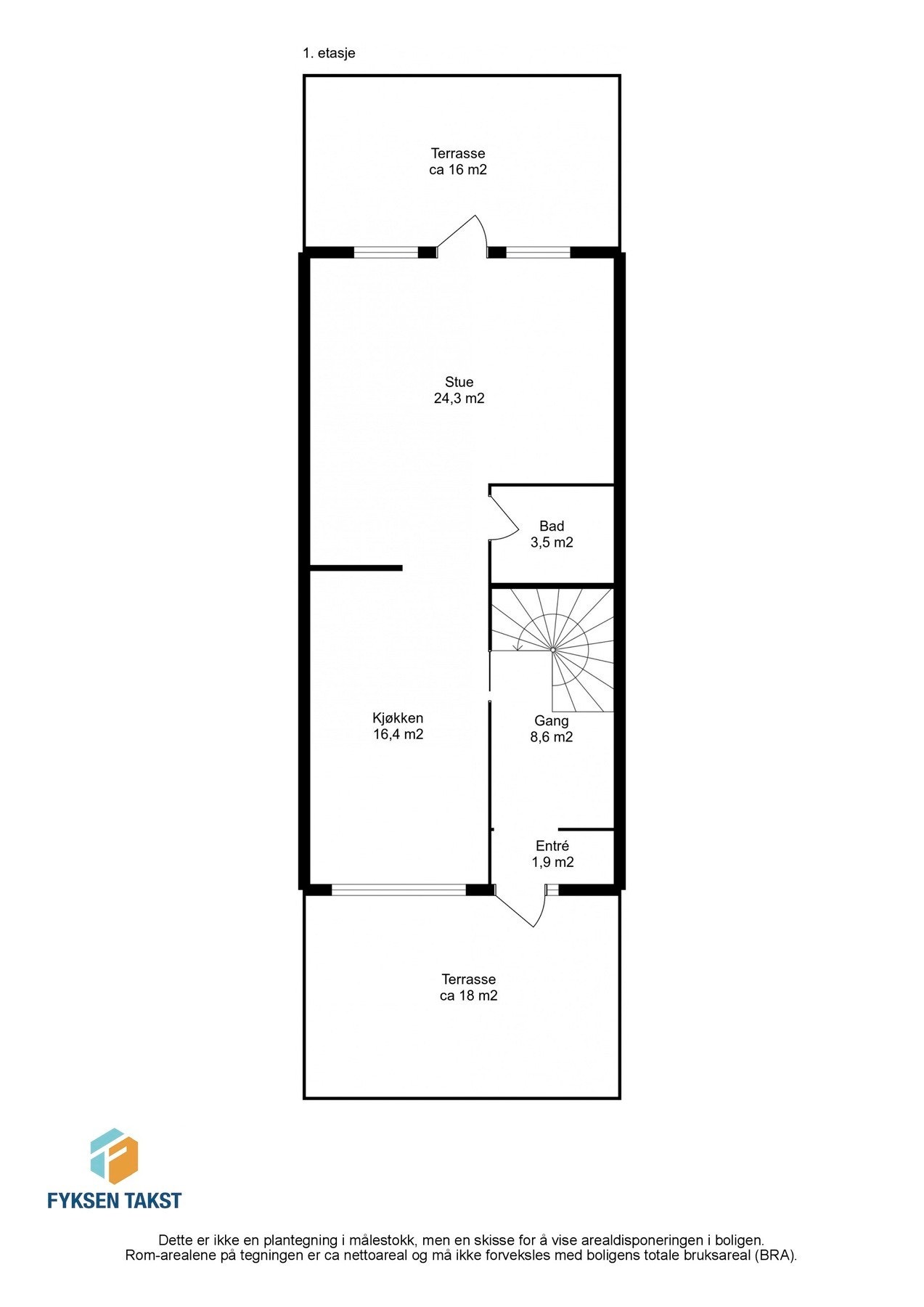 Planskisse 1.etg. Galleribilde