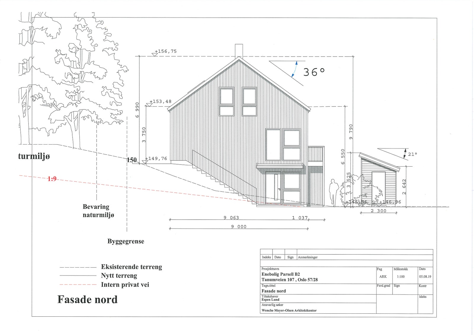 Det foreligger rammetillatelse for enebolig med 272 kvm BRA Galleribilde