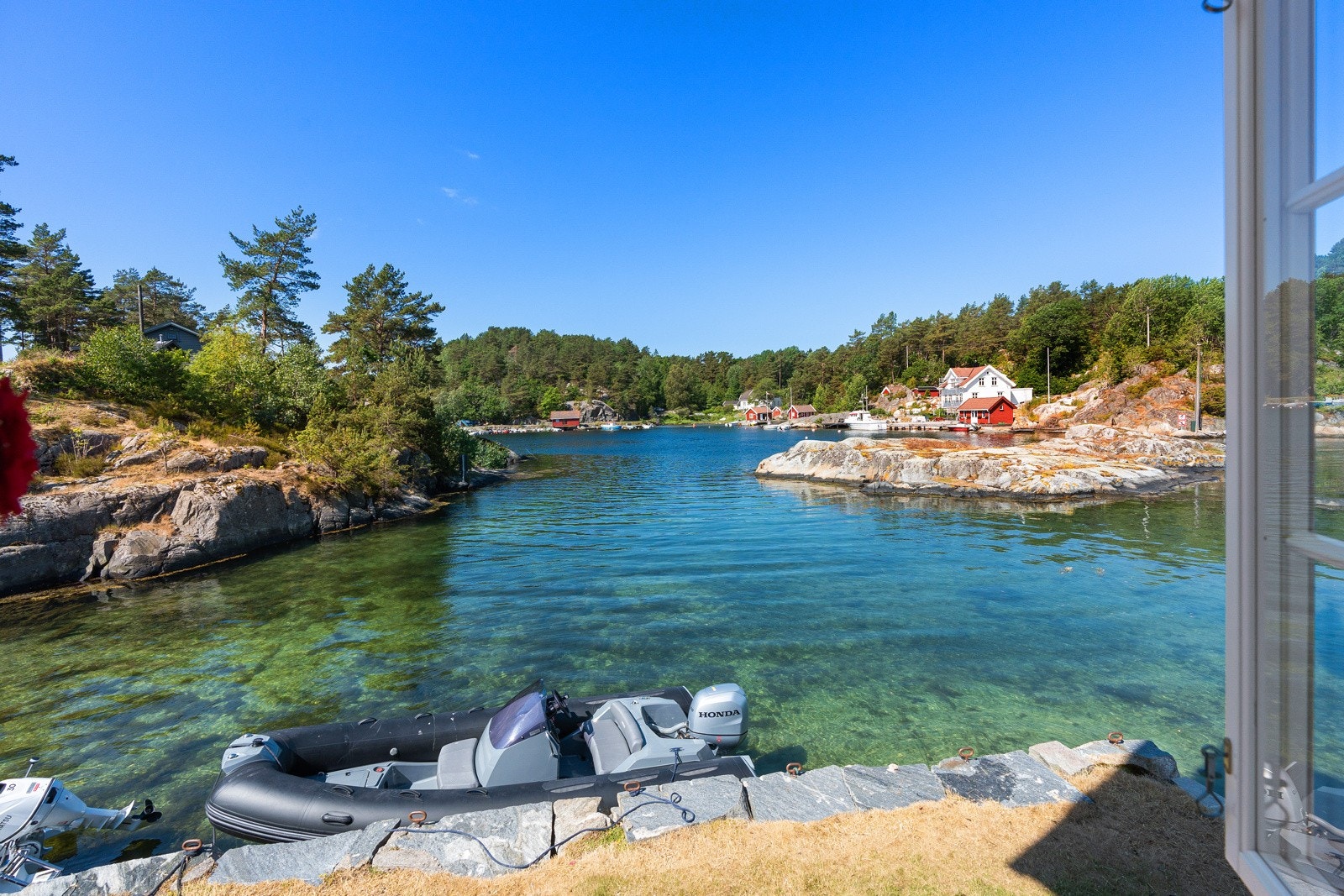 Utsikt fra stue til Blindleia Galleribilde