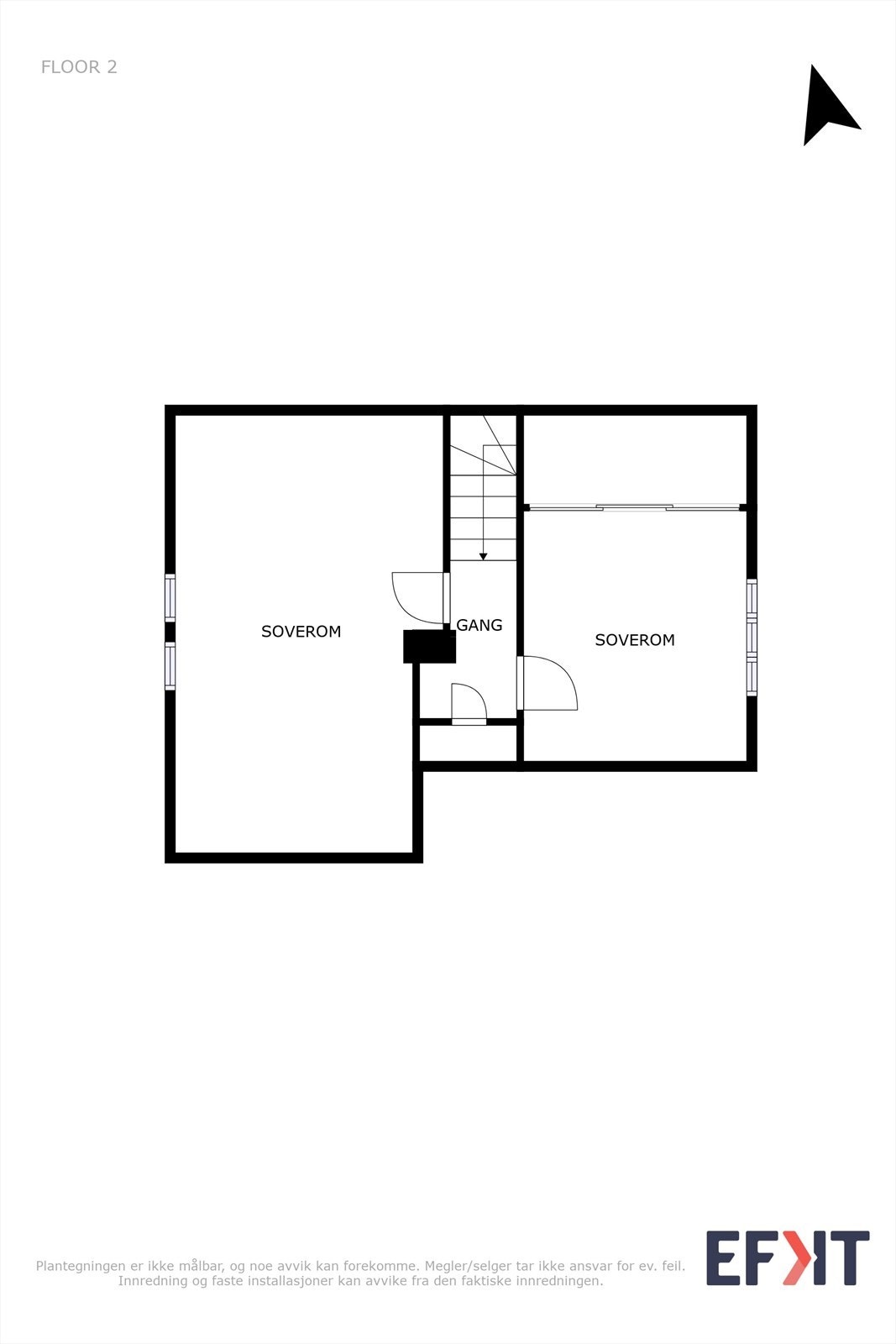 Plantegning 2. etasje Galleribilde