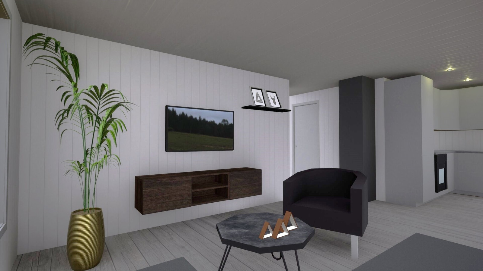 Illustrasjonsbilde stue Galleribilde