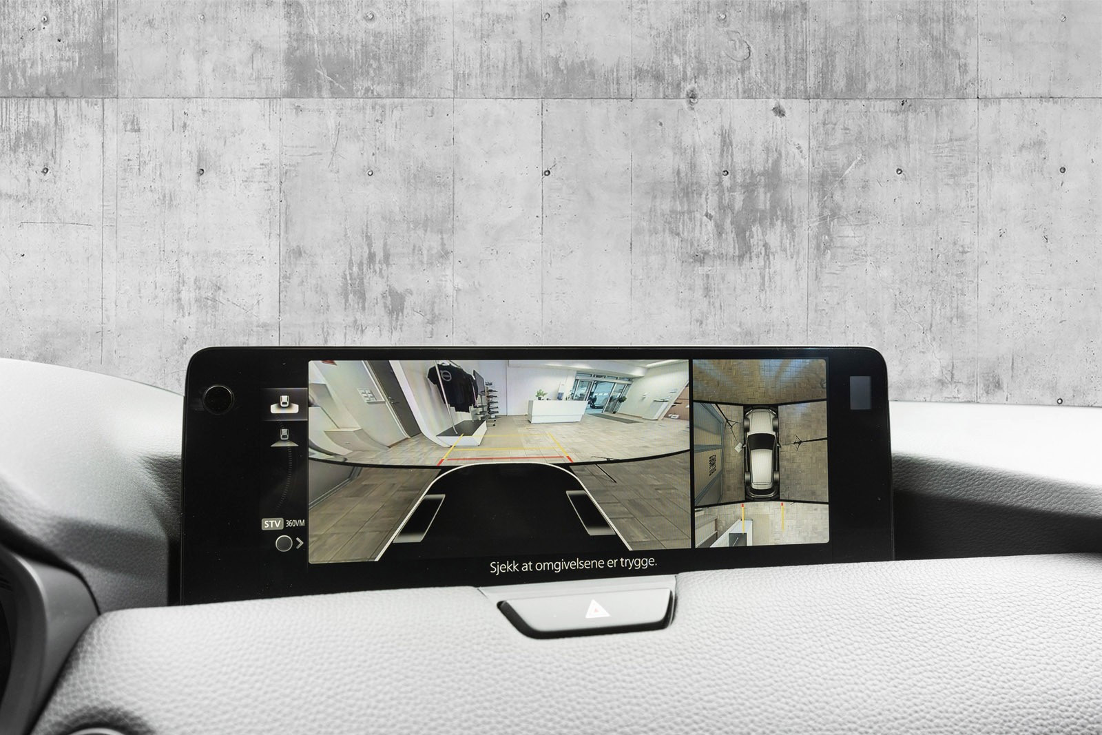 360 parkeringskamera med sensor foran, bak og sider av bilen