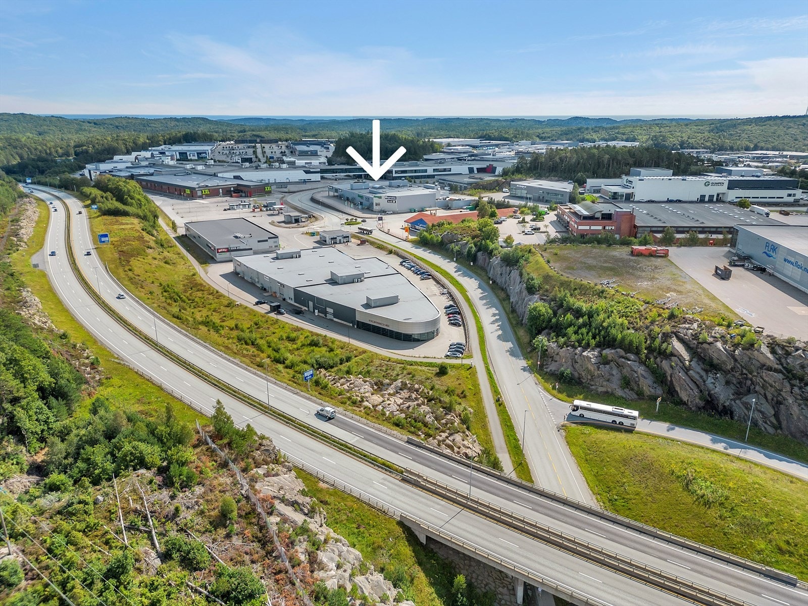 Svært gode eksponering mot E18 og Grasdalen Galleribilde
