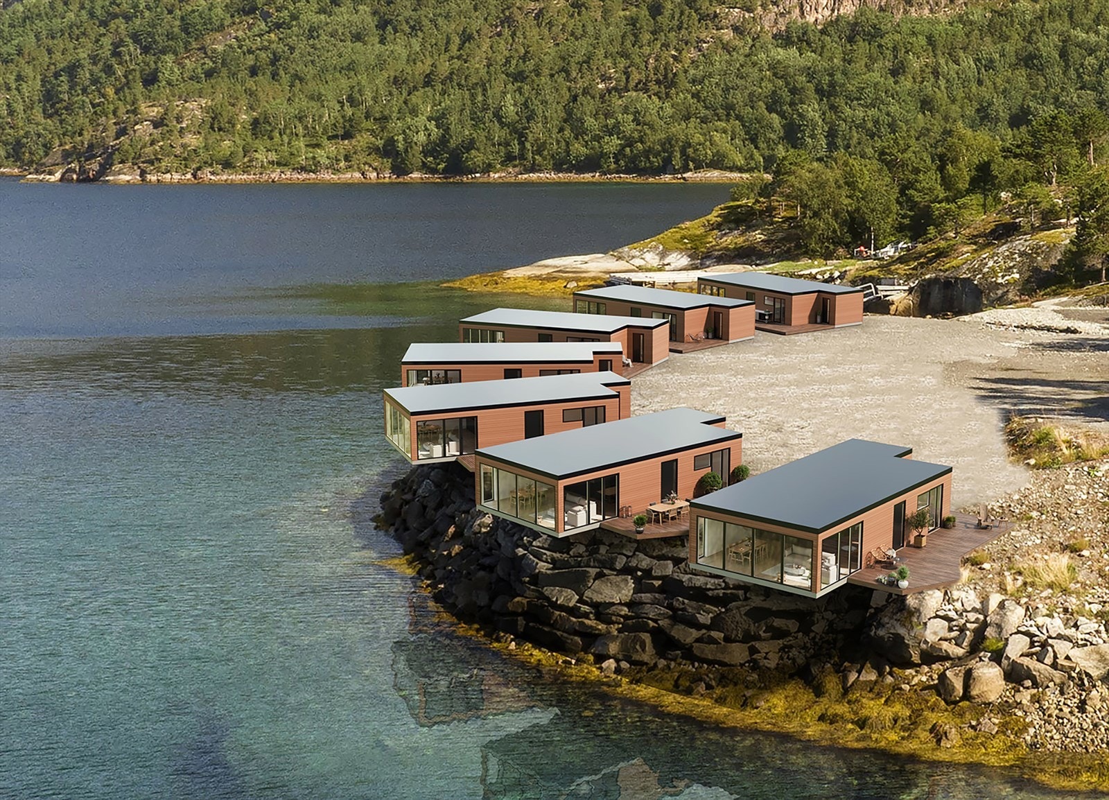 Illustrasjon - viser plassering av sjøhusene Galleribilde