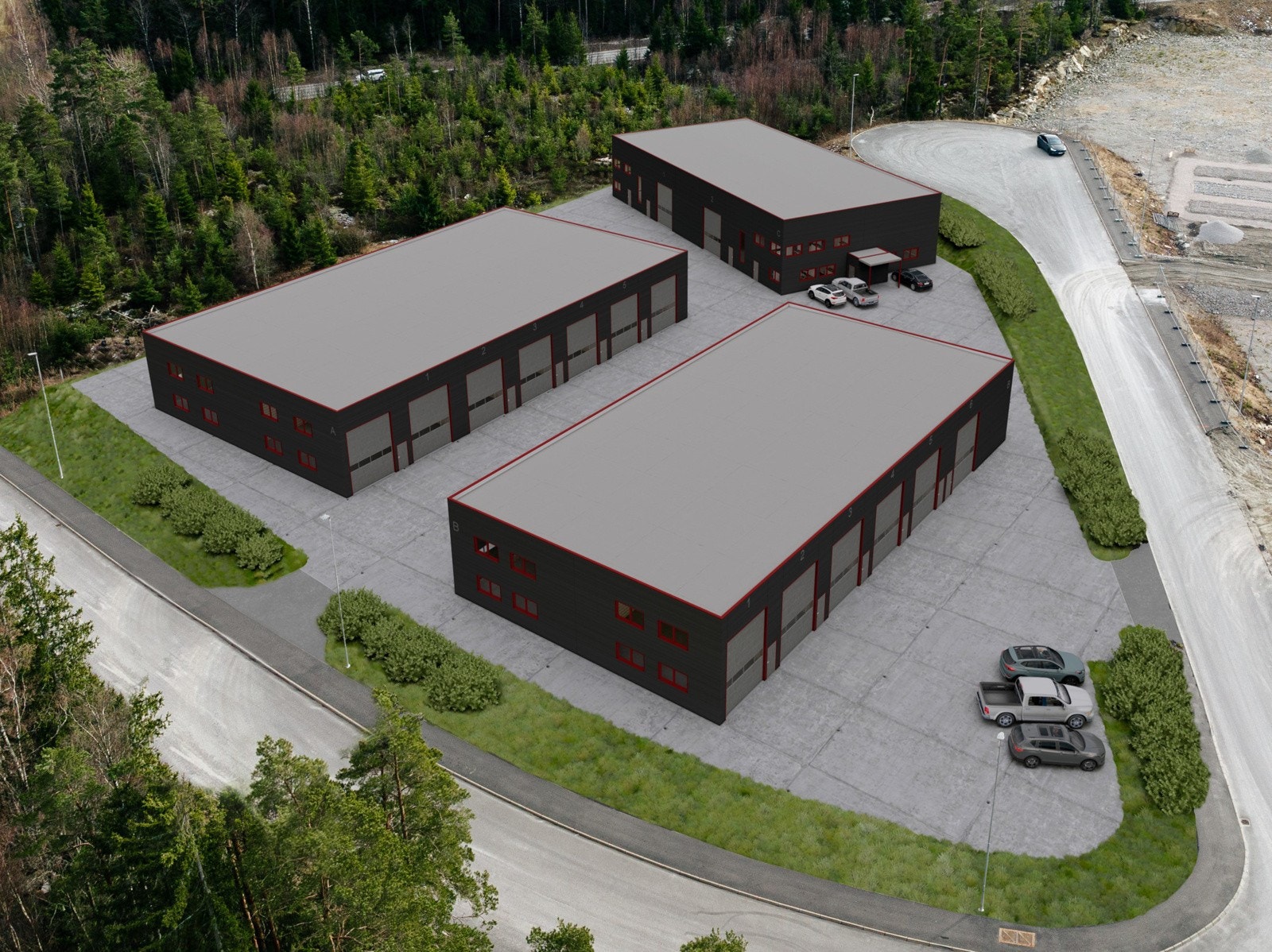 Flotte isolerte lagerseksjoner i et godt etablert industriområde, ta kontakt og reserver din seksjon i dag! Galleribilde