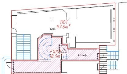Planløsning for 1.etg Galleribilde