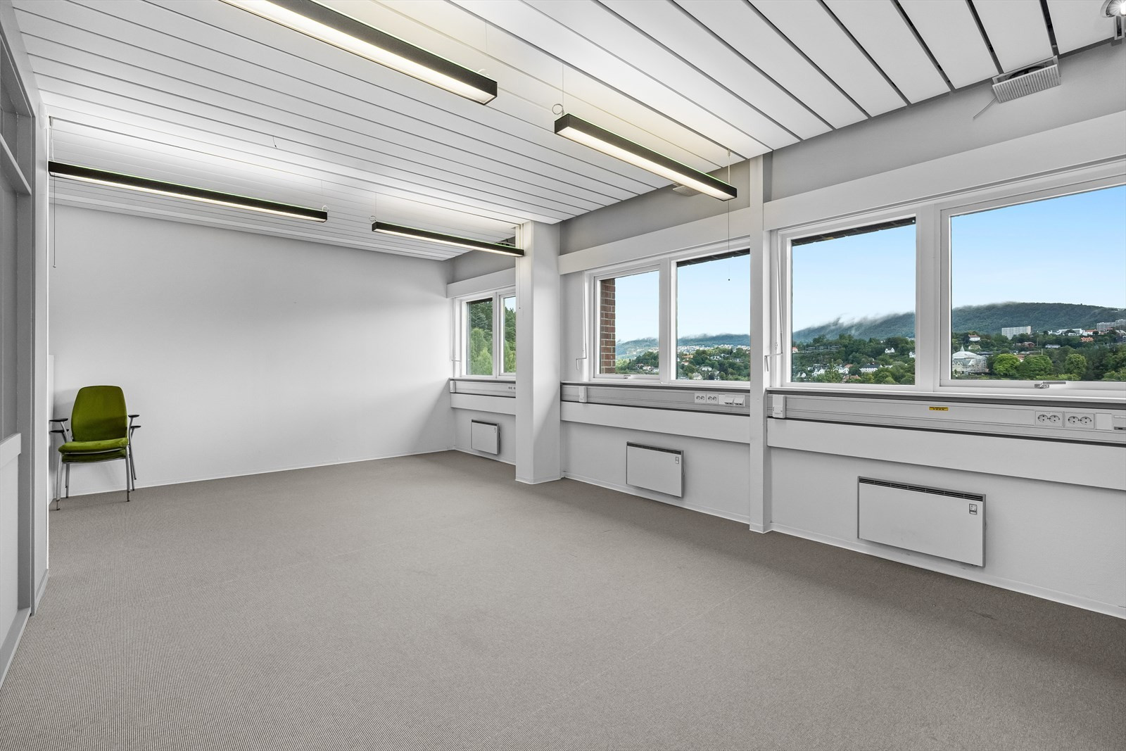 Landskap i ledig lokale 3. etg. merket med blå farge.