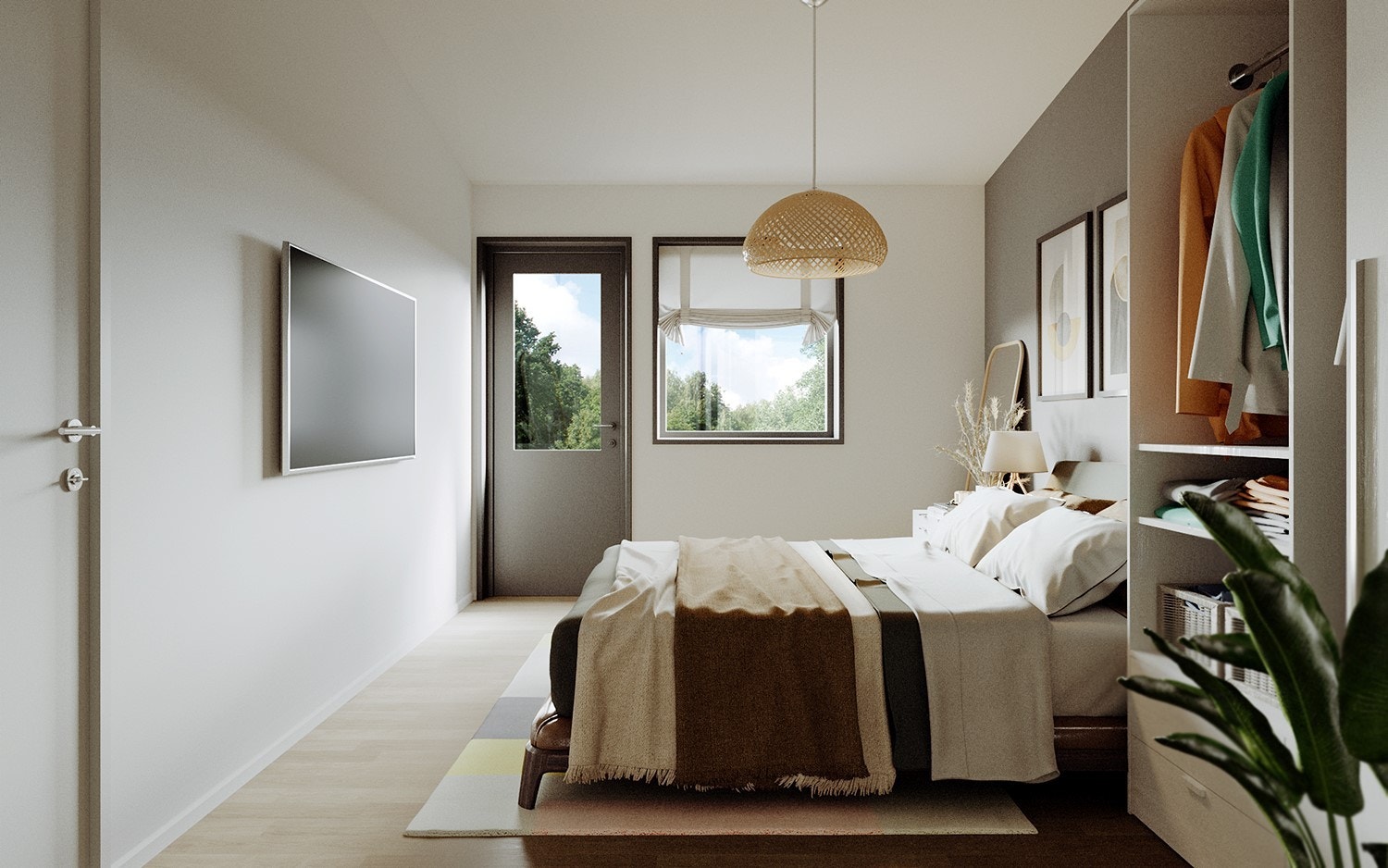 Totalt 3 soverom. Utgang til markterrasse fra hovedsoverom i 2. etg. Galleribilde