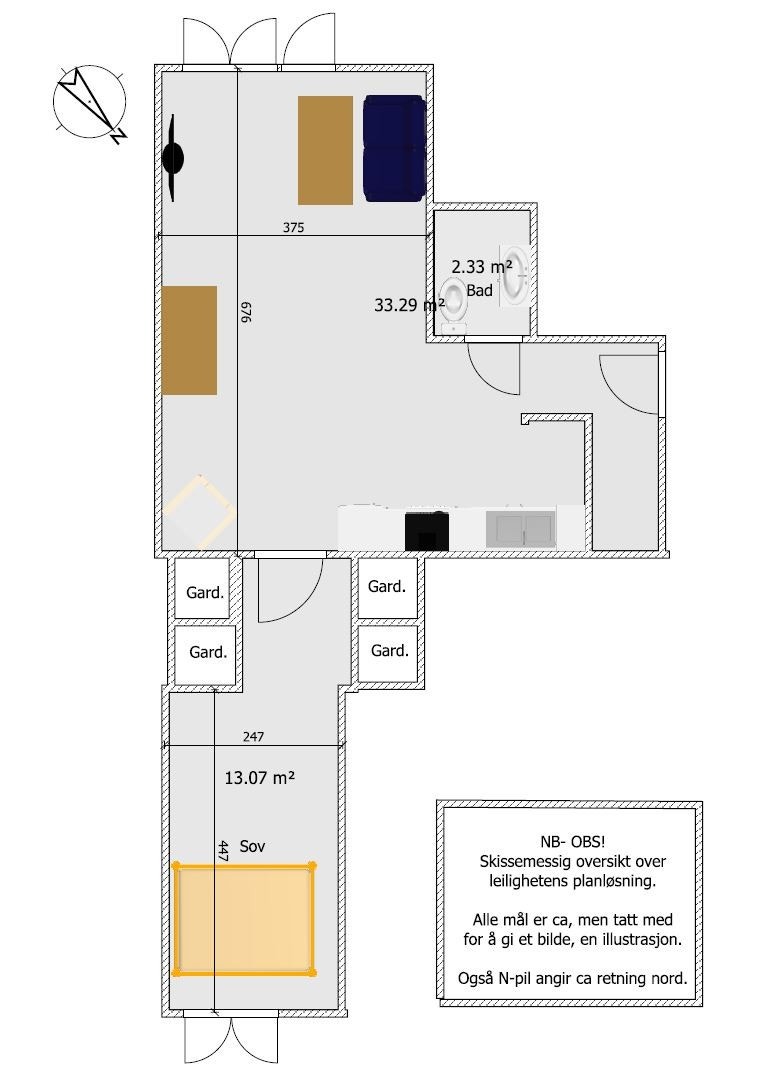 34-skissemessig planløsning Galleribilde