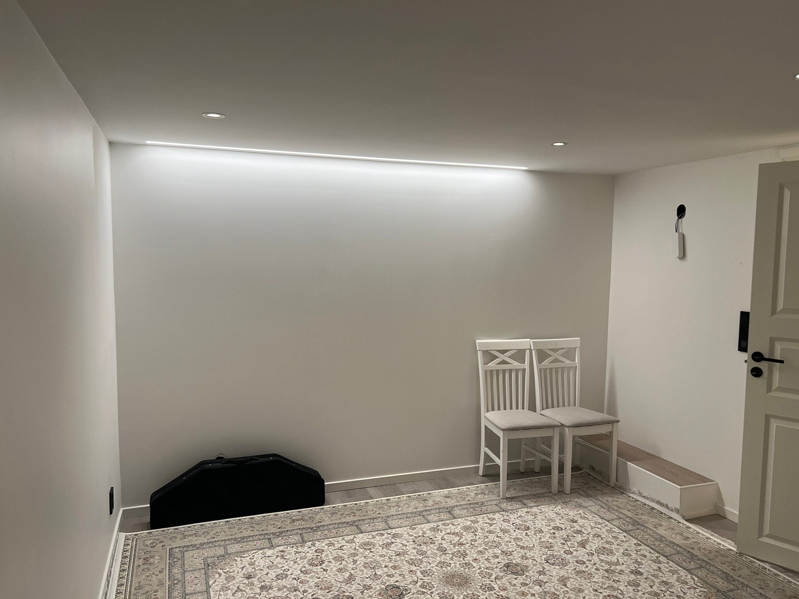 hovedsoverom med LED lys inn i gips Galleribilde