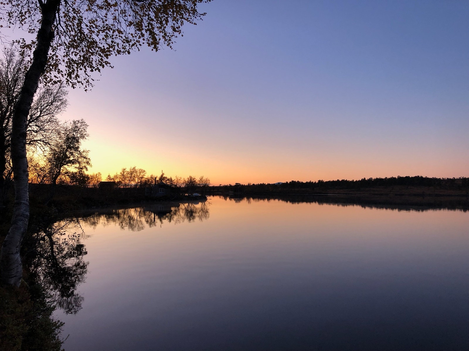Solnedgang ved Herjevatnet Galleribilde