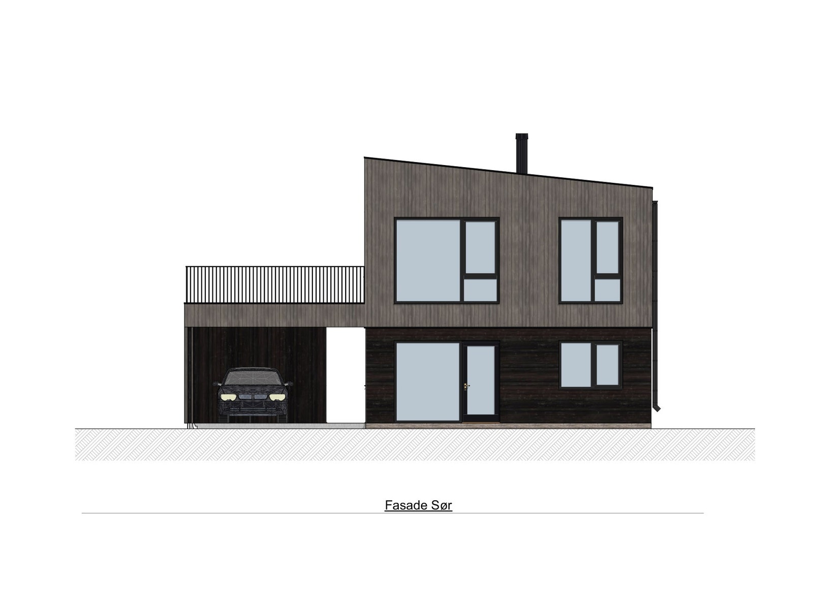 Fasadetegning Galleribilde