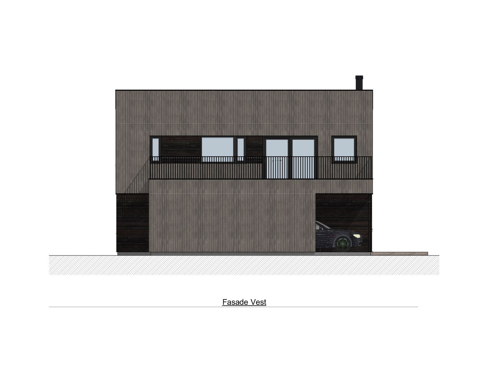 Fasadetegning Galleribilde