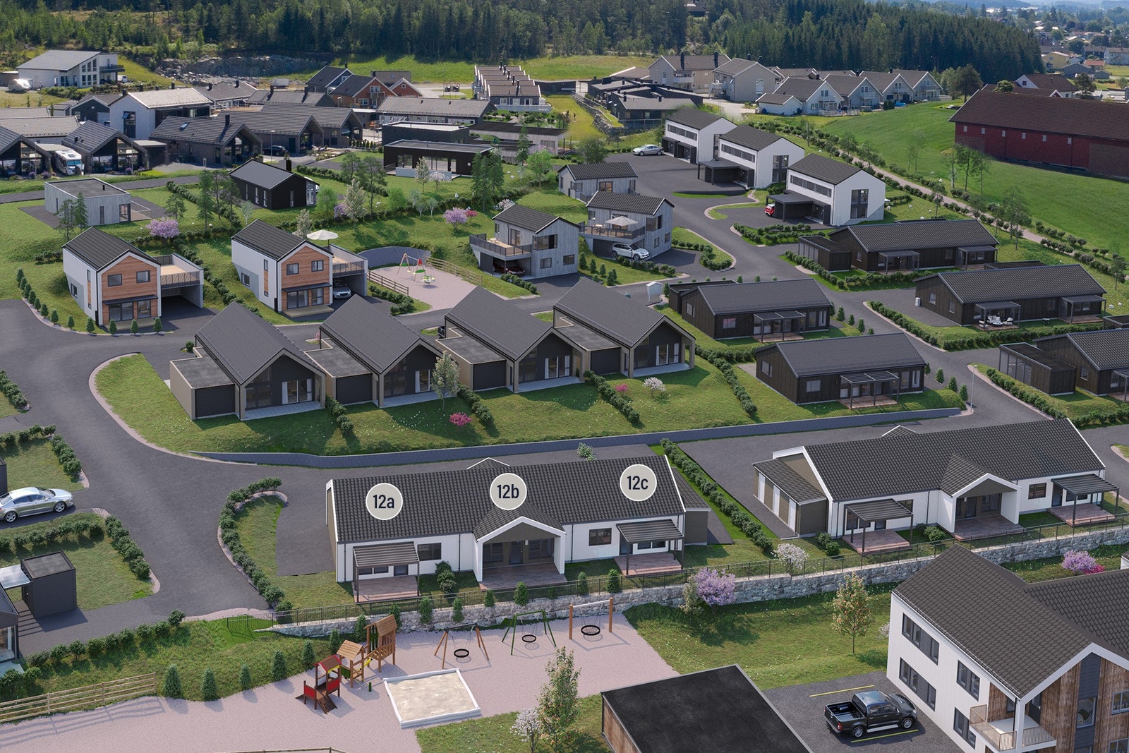 Illustrasjon av boligen i feltet. Avvik vil forekomme. Galleribilde