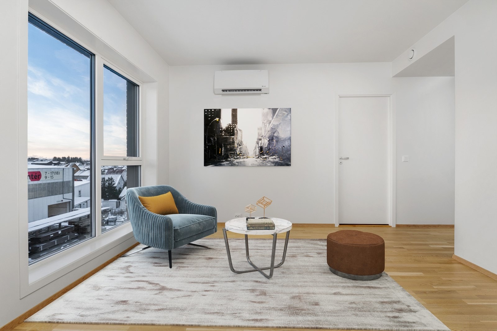 Forstue med digital styling. (bildene er tatt i etasjen over). Galleribilde