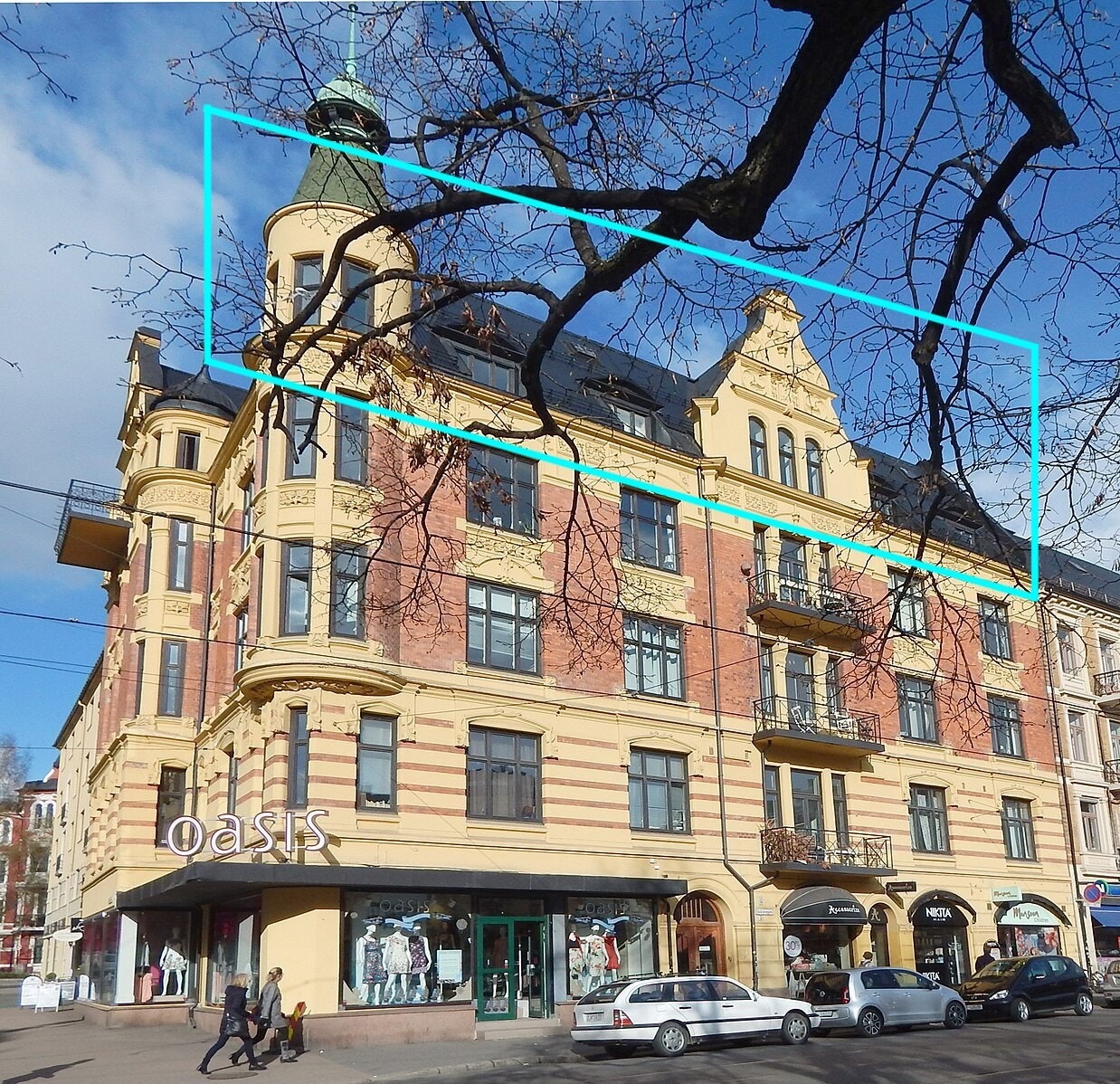 Toppetasje mot Valkyrie plass Galleribilde