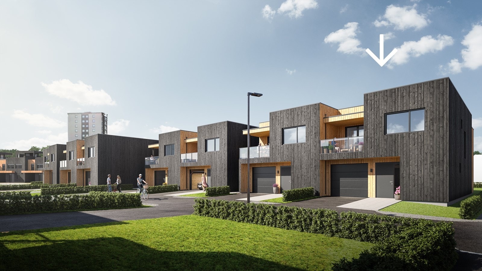 Innholdsrik og lekker bolig med funksjonelle løsninger, store uteplasser, garasje og eksklusivt hageareal. Illustrasjon - avvik vil forekomme. Galleribilde