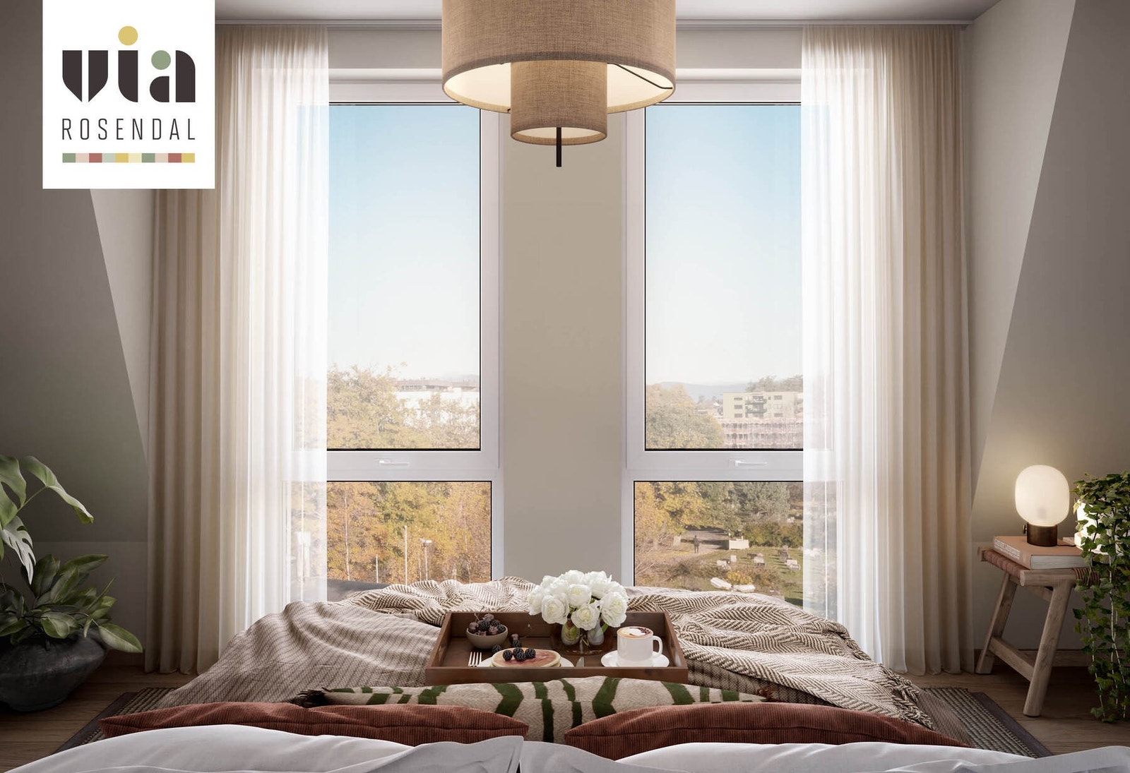 Illustrasjon av soverom Galleribilde