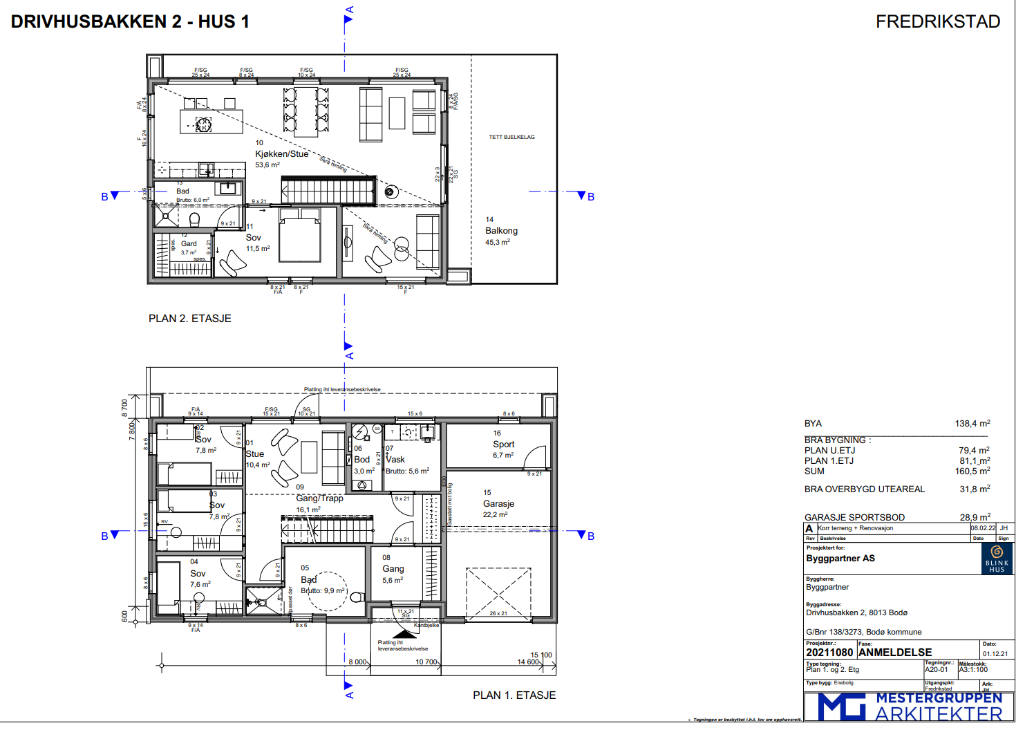 Plantegning Hus 1