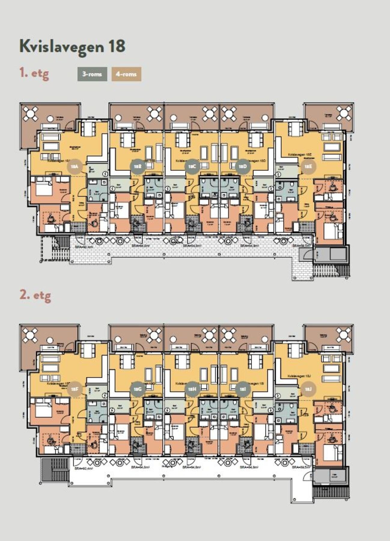 Planløsning på bygg "Kvislaparken 18" Galleribilde