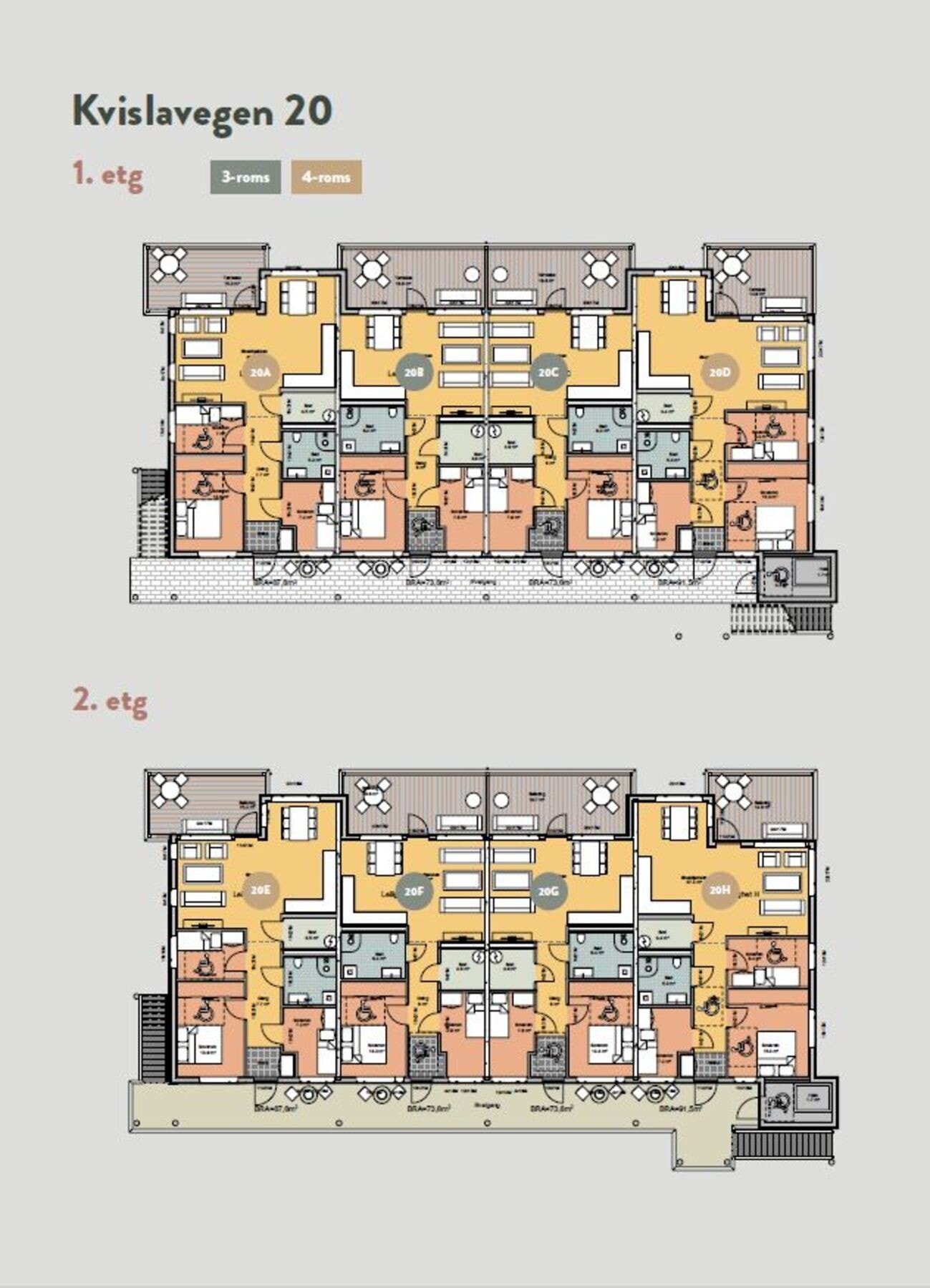 Planløsning på bygg "Kvislaparken 20" Galleribilde