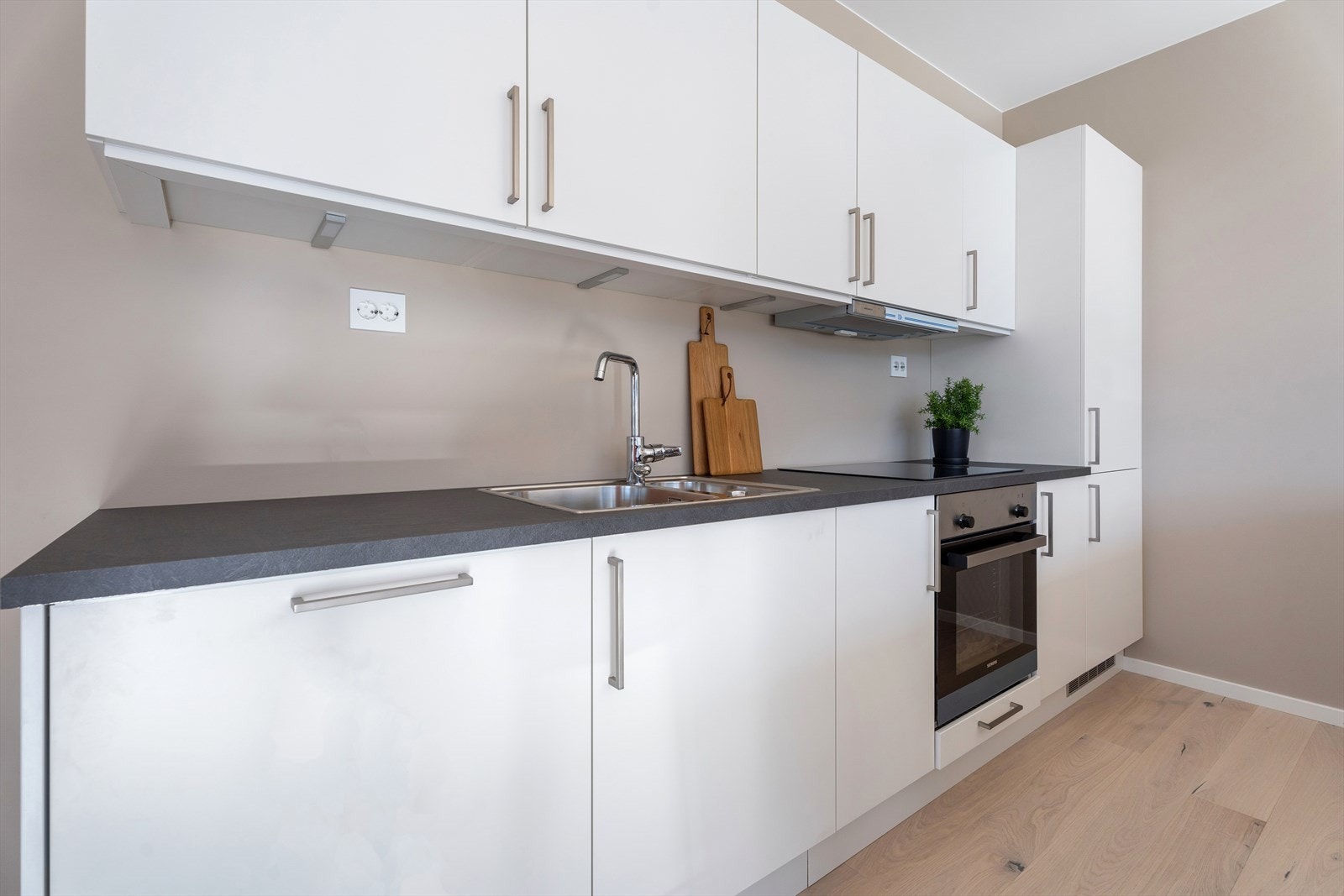 Innreiing kjøkken på ei av leiligheitene Galleribilde