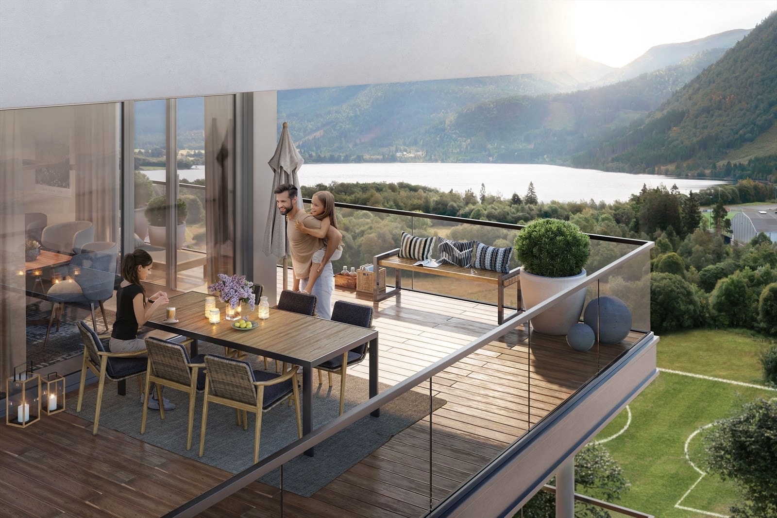 Utsikt frå hjørneleiligheit i 5.etg. Galleribilde