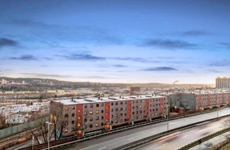 Flott utsikt fra balkongen Galleribilde