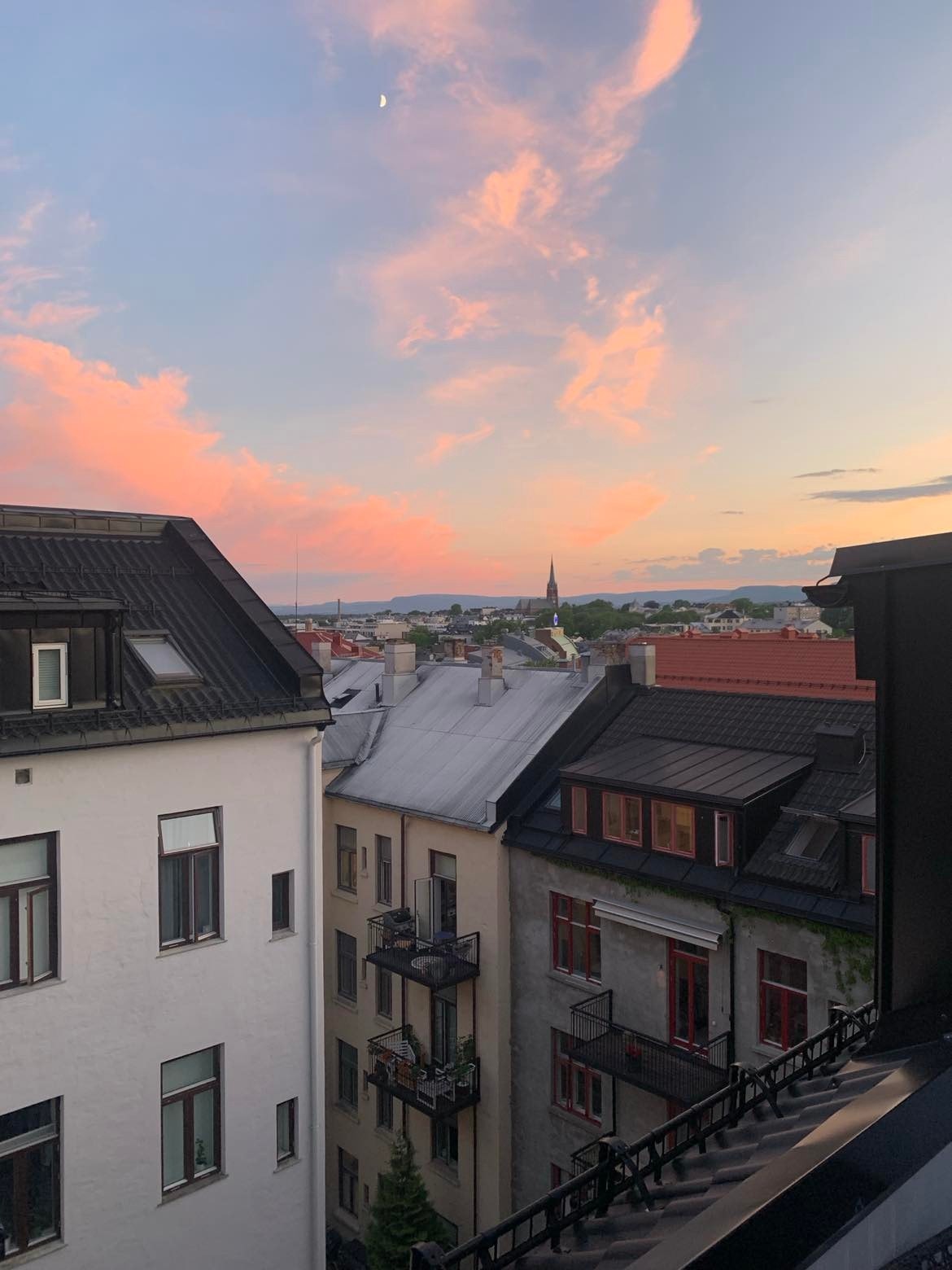 Solnedgang på balkongen Galleribilde