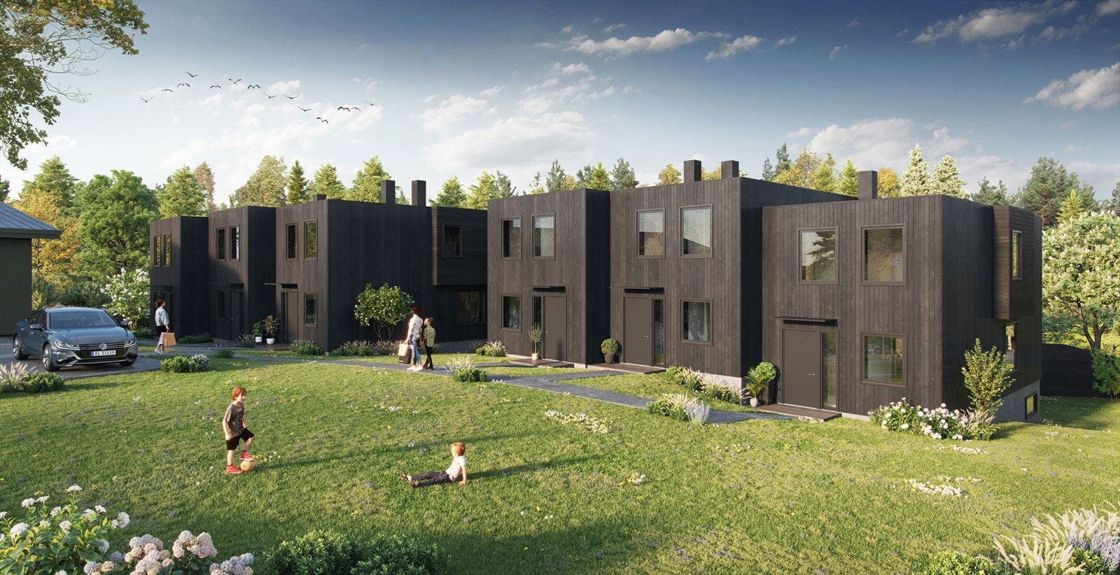 Moderne boliger over 3 plan.
Østmarka i umiddelbar nærhet. Galleribilde