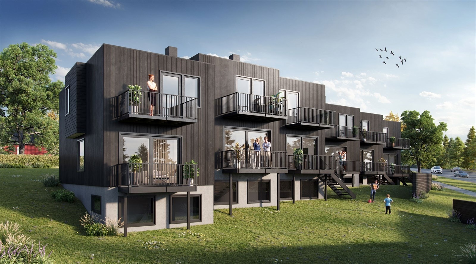 Boligene dekker de fleste behov som stilles til en moderne familiebolig, med blant annet tre soverom (hovedsoverom er tilknyttet eget walk-in closet og egen balkong), stor stue-/kjøkkenløsning. Galleribilde
