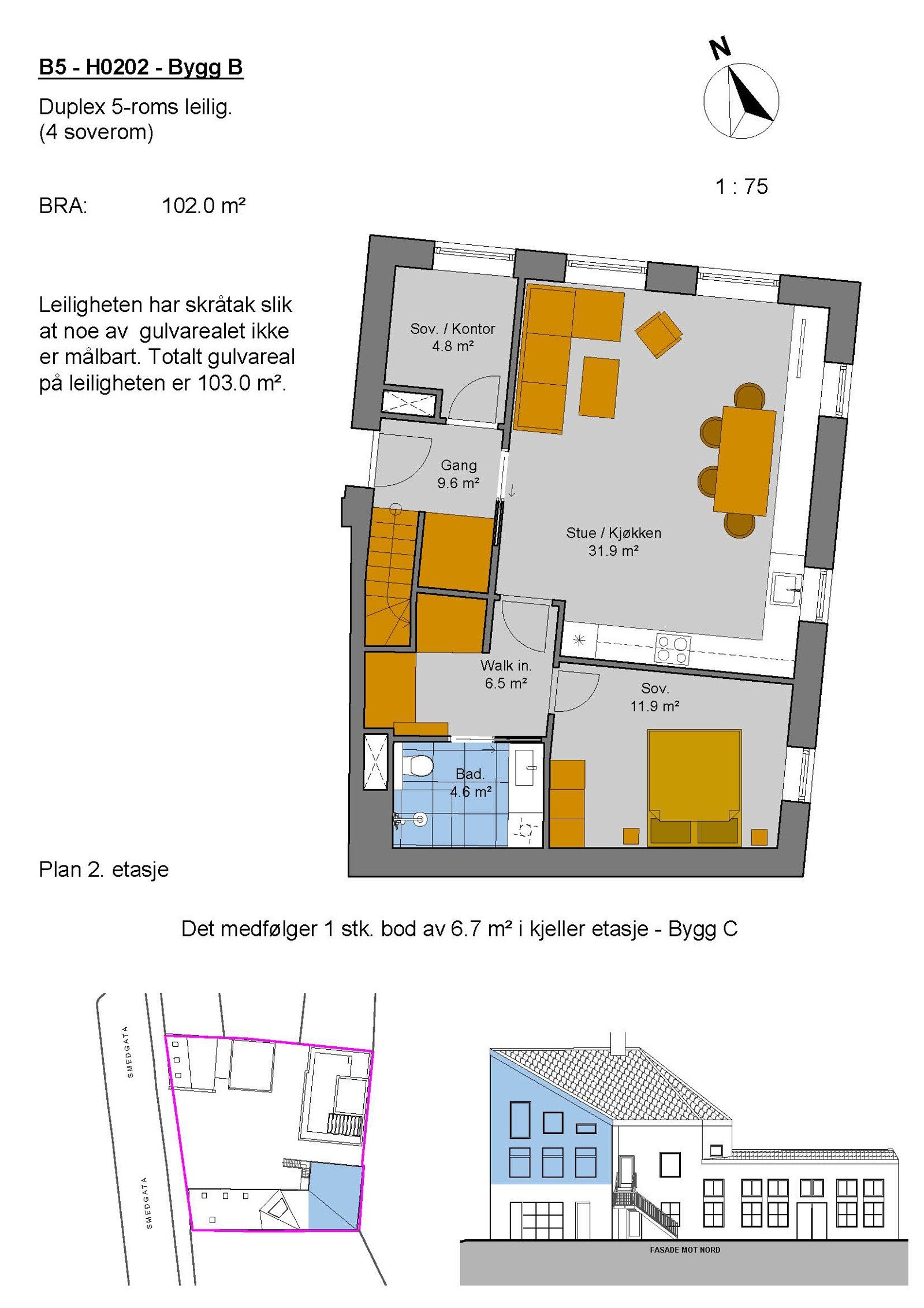 B5 - H0202 - Bygg B - 1.etasje Galleribilde