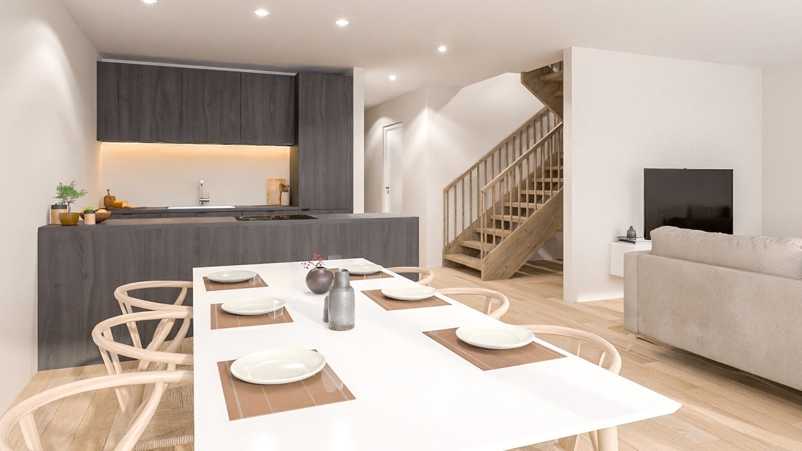 Illustrasjon av kjøkken i bolig på tomt 8 Galleribilde